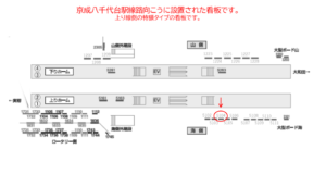 京成　八千代台駅／／№5104駅看板・駅広告、位置図