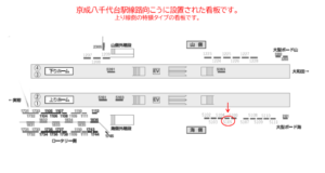 京成　八千代台駅／／№5105駅看板・駅広告、位置図