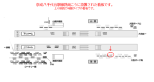 京成　八千代台駅／／№5106駅看板・駅広告、位置図
