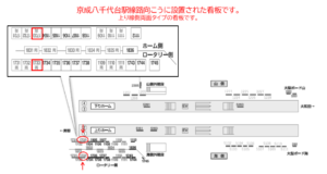 京成　八千代台駅／／№1733駅看板・駅広告、位置図