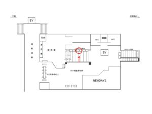 JR　土気駅／ホーム階段／№4駅看板・駅広告、位置図