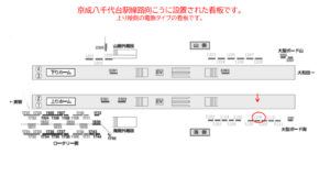 京成　八千代台駅／／№5108駅看板・駅広告、位置図