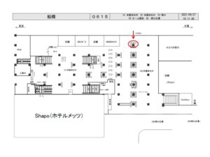 JR／船橋駅／本屋改札外／№95駅看板・駅広告、位置図