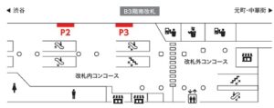 みなとみらい／横浜駅／MM横浜駅メガセット№MM駅ポスター・駅広告、位置図