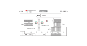 みなとみらい／横浜駅／Mビジョン№M、位置図