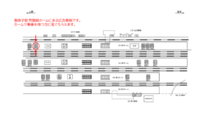 JR／我孫子駅／第1ホーム№B01&B02№02駅看板・駅広告、位置図