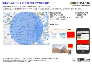 東京メトロ／白金高輪駅／駅ターゲティング・ジオターゲティング Google広告（GDN）Yahoo!広告（YDA）№YDA駅広告、位置図