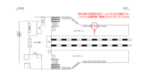 JR／新秋津駅／下りホーム／№137駅看板・駅広告、位置図