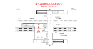 JR／八幡宿駅／改札内／№15駅看板・駅広告、位置図