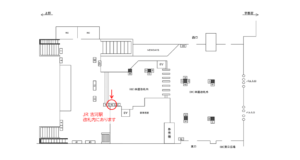 JR／古河駅／本屋改札内／№46駅広告、位置図