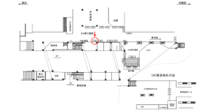 JR／大宮駅／東口通路／№186駅看板・駅広告、位置図