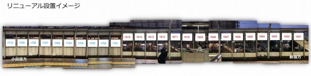 小田急／経堂駅／上り線路前_新設駅看板_イメージ