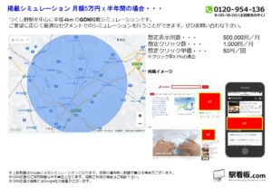 東急　つくし野駅／駅ターゲティング・ジオターゲティング Google広告（GDN）Yahoo!広告（YDA）№YDA駅広告、位置図