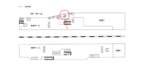 東京モノレール／モノレール浜松町駅／ホーム／№5駅看板、位置図