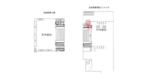 東京モノレール/モノレール浜松町駅/中央口/№5駅看板、位置図
