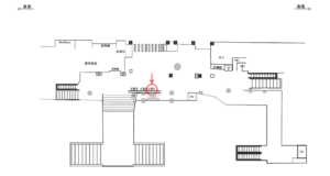 JR／千駄ヶ谷駅／本屋口／№43駅看板・駅広告、位置図