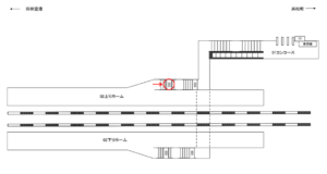 東京モノレール／流通センター駅／コンコース／№3駅看板、位置図