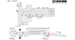 京成　八柱駅／／№1201駅看板・駅広告、位置図