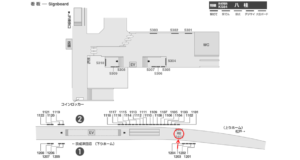 京成　八柱駅／／№2402駅看板・駅広告、位置図