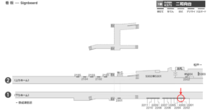 京成　二和向台駅／／№2202駅看板・駅広告、位置図