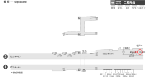 京成　二和向台駅／／№5303駅看板・駅広告、位置図