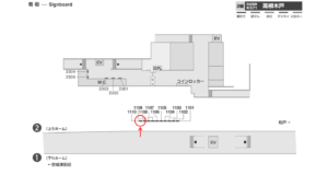 京成　高根木戸駅／／№1110駅看板・駅広告、位置図