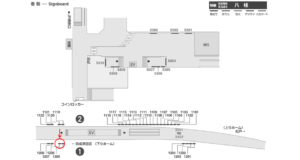 京成　八柱駅／／№1206駅看板・駅広告、位置図