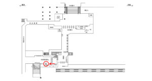 JR／鶴見駅／西口橋上／№114駅看板・駅広告、位置図