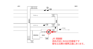 JR／岡部駅／／№3駅看板・駅広告、位置図