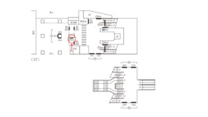 東急/学芸大学駅/TY柱巻看板/№401駅看板・駅広告、位置図