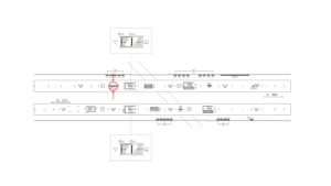 東急／自由が丘駅／TY電気額面／№201駅看板・駅広告、位置図