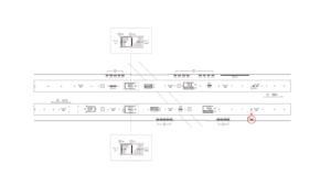 東急／自由が丘駅／TY普通額面／№110駅看板・駅広告、位置図