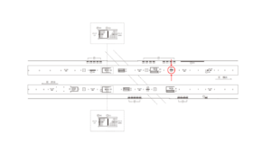 東急/自由が丘駅/TY電気額面/№401駅看板・駅広告、位置図