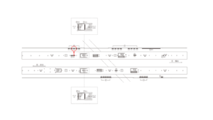 東急／自由が丘駅／TY電気額面／№203駅看板・駅広告、位置図
