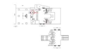 東急/学芸大学駅/TY電気額面/№403駅看板・駅広告、位置図