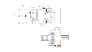東急/学芸大学駅/TY普通額面/№104駅看板・駅広告、位置図