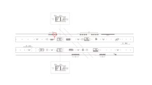 東急／自由が丘駅／TY電気額面／№204駅看板・駅広告、位置図