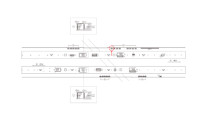 東急／自由が丘駅／TY電気額面／№206駅看板・駅広告、位置図