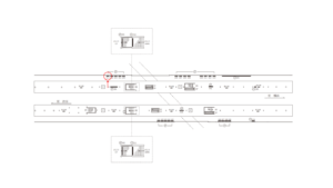 東急／自由が丘駅／TY電気額面／№214駅看板・駅広告、位置図