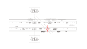 東急／自由が丘駅／TY電気額面／№508駅看板・駅広告、位置図