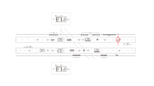 東急／自由が丘駅／TYベンチ広告／№203駅看板・駅広告、位置図