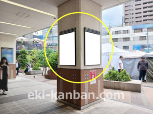 東急／武蔵小杉駅／柱巻看板／№403駅看板・駅広告、写真2