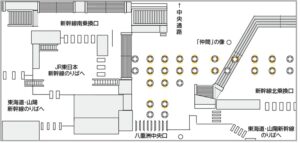 JR／東京駅／東京ブライトピラー駅ポスター・駅広告、位置図
