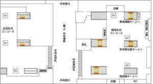 JR/川崎駅/川崎セット駅ポスター・駅広告、位置図