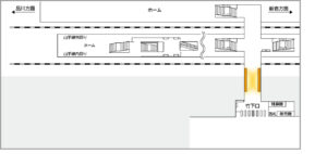 JR／原宿駅／原宿ハーフジャック駅ポスター・駅広告、位置図