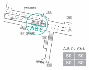 東京メトロ/新宿三丁目駅/新宿三丁目プレミアムセット駅ポスター・駅広告、位置図