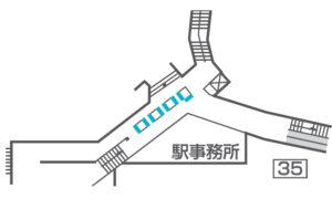 東京メトロ/池袋駅/MCV 単駅ジャック 池袋(丸ノ内線中央通路東改札)№MCV駅デジタルサイネージ・駅広告、位置図