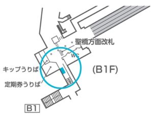 東京メトロ／新御茶ノ水駅／新御茶ノ水駅 MWV単駅1weekスポット№1駅デジタルサイネージ・駅広告、位置図