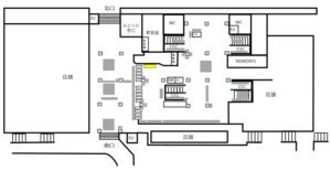 JR／海浜幕張駅／海浜幕張 改札横大型ボード駅臨時広告・駅広告、位置図