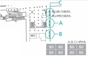東京メトロ/表参道駅/表参道プレミアムセット2(フル)№2駅ポスター・駅広告、位置図